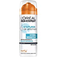 LOréal Paris Men Expert Hydra Sensitive Espuma de Afeitar para Pieles Sensibles - 200 ml